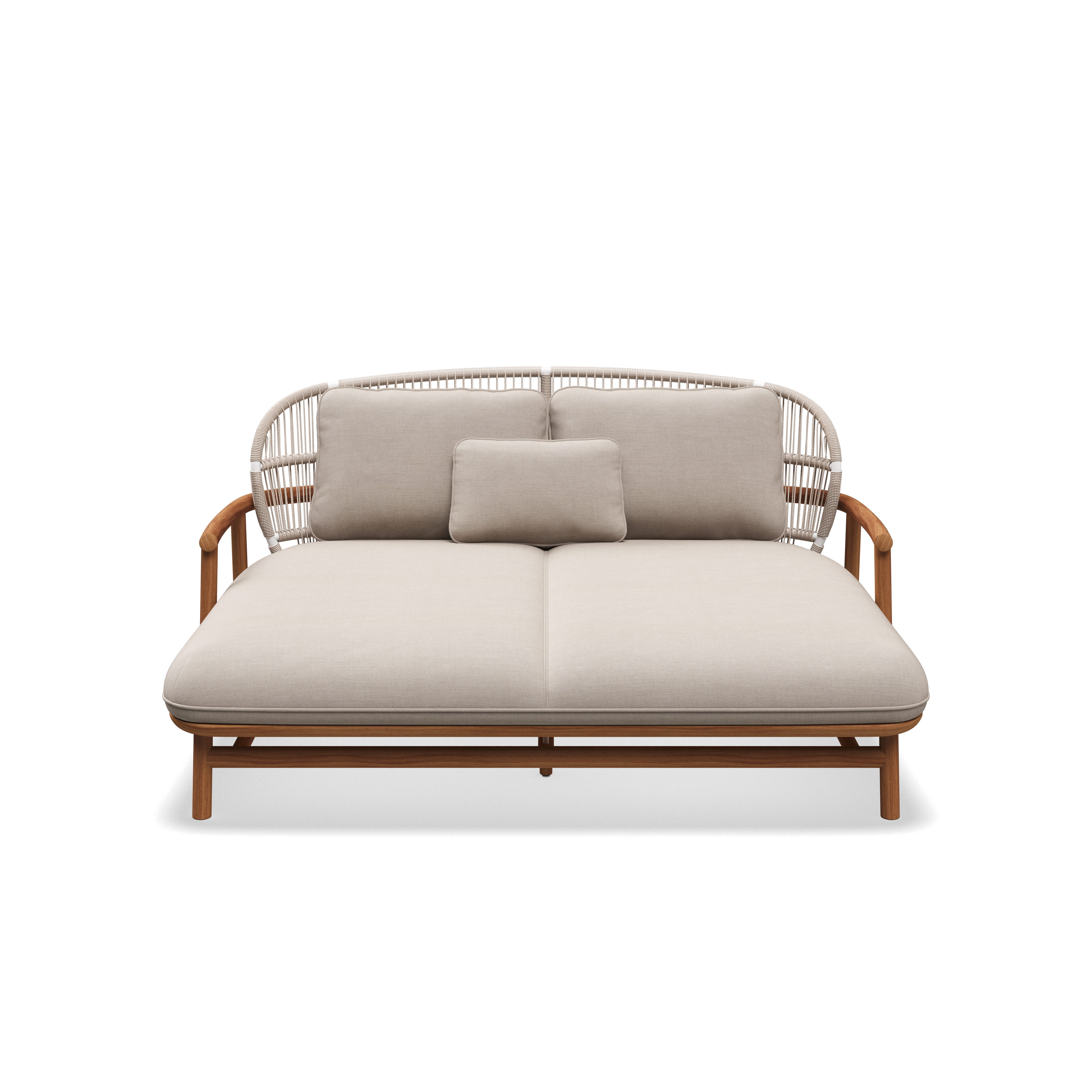 Gloster Fern low back teak lounge daybed
