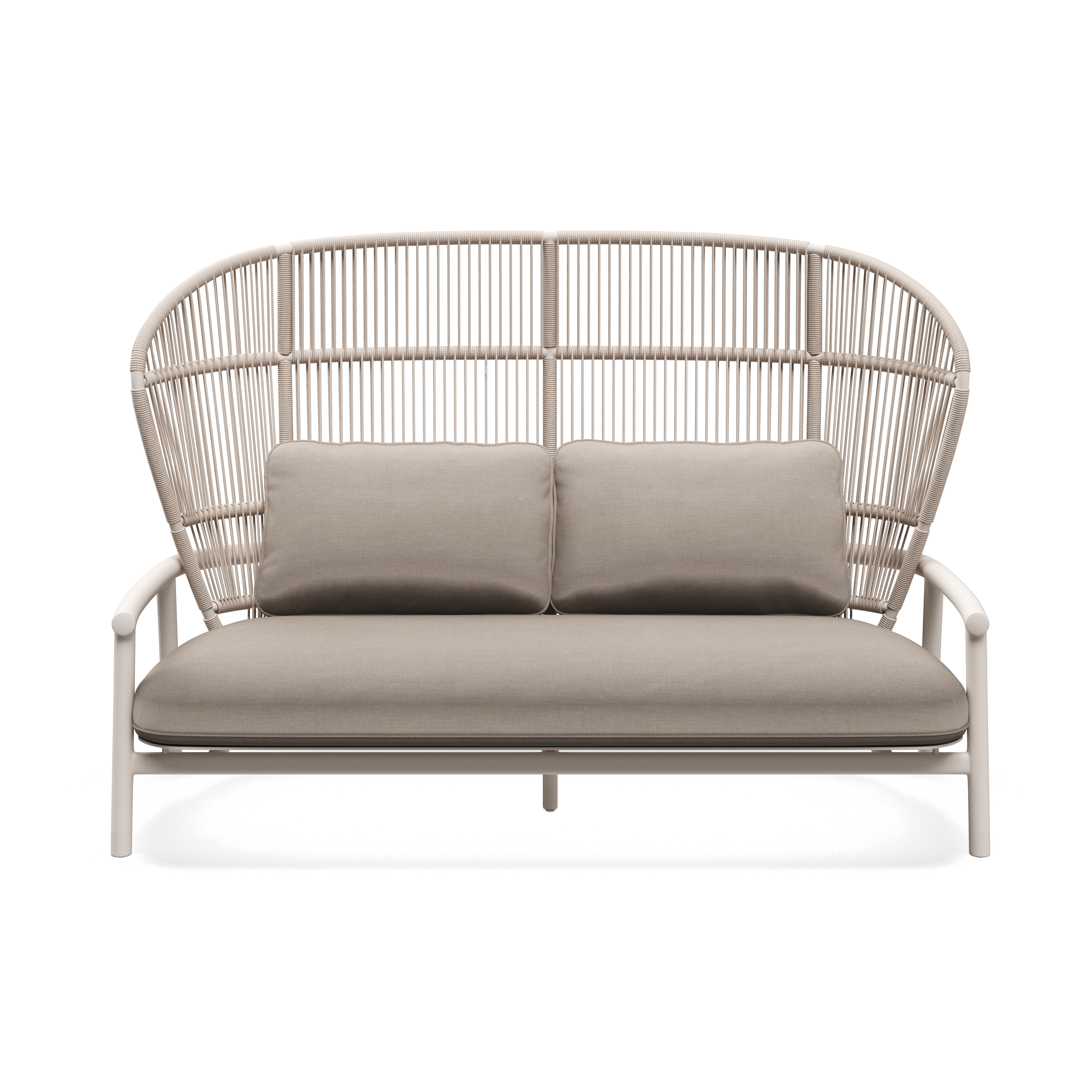 Gloster Fern high back aluminium lounge 2 zits bank