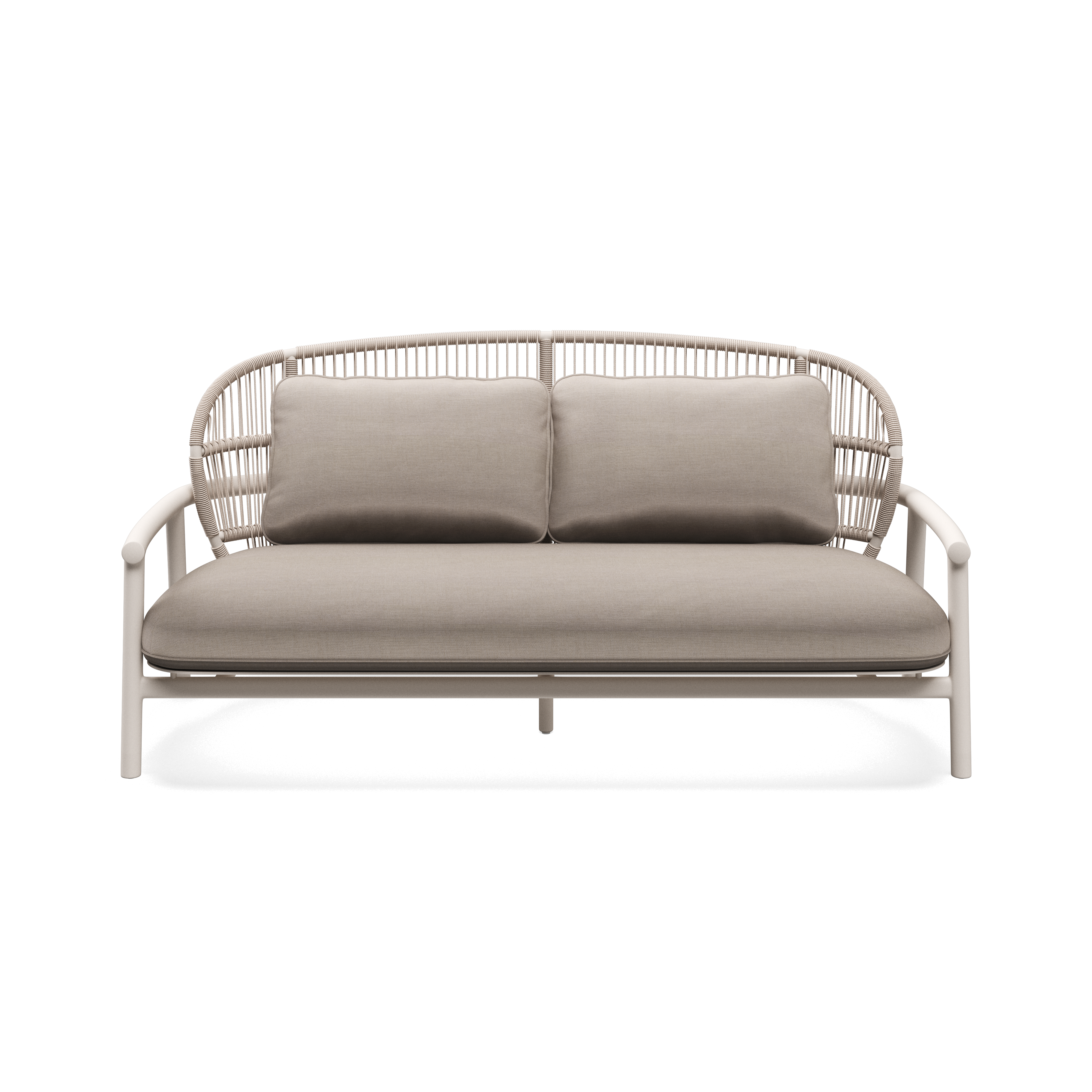 Gloster Fern low back aluminium lounge 2 zits bank.
