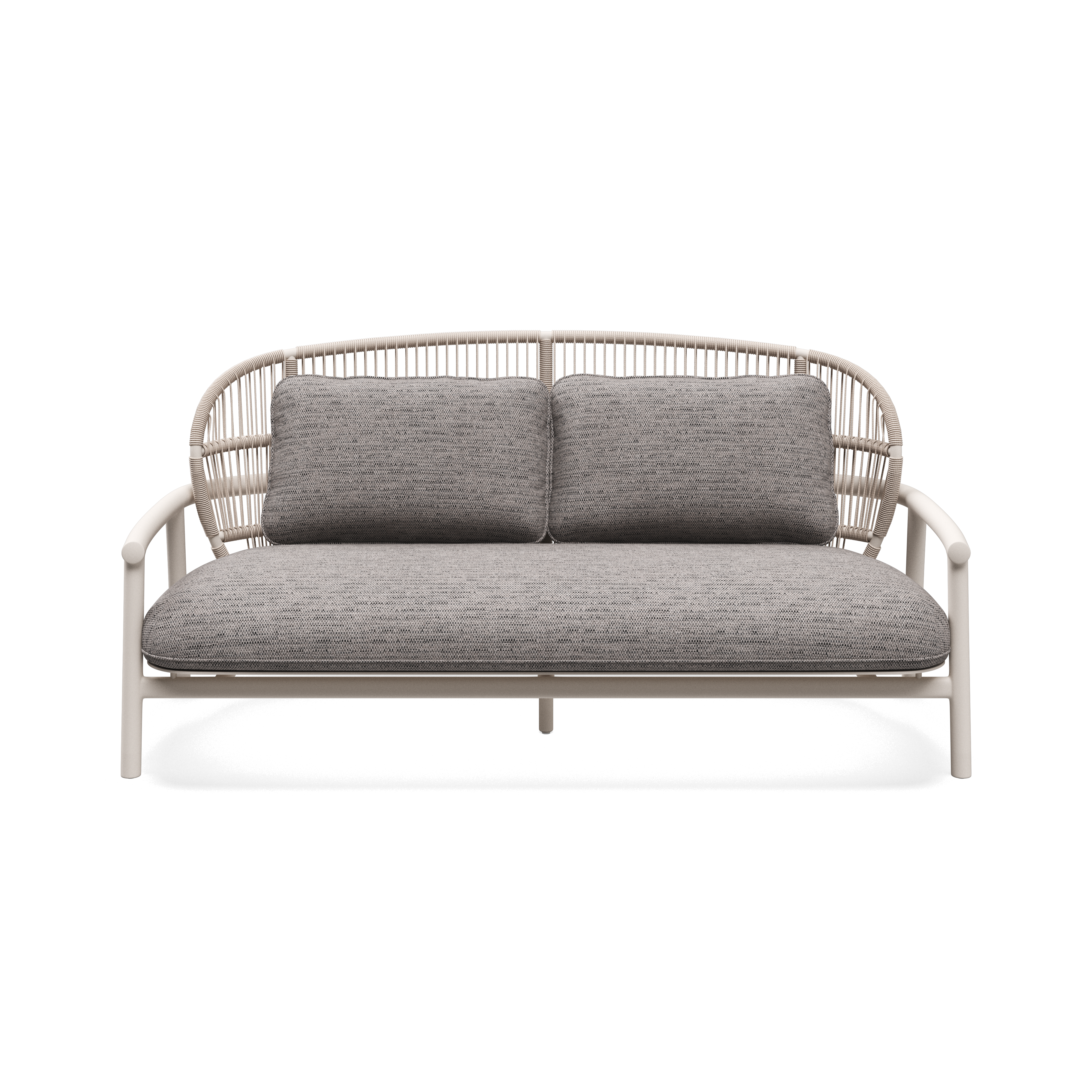 Gloster Fern low back aluminium lounge 2 zits bank.