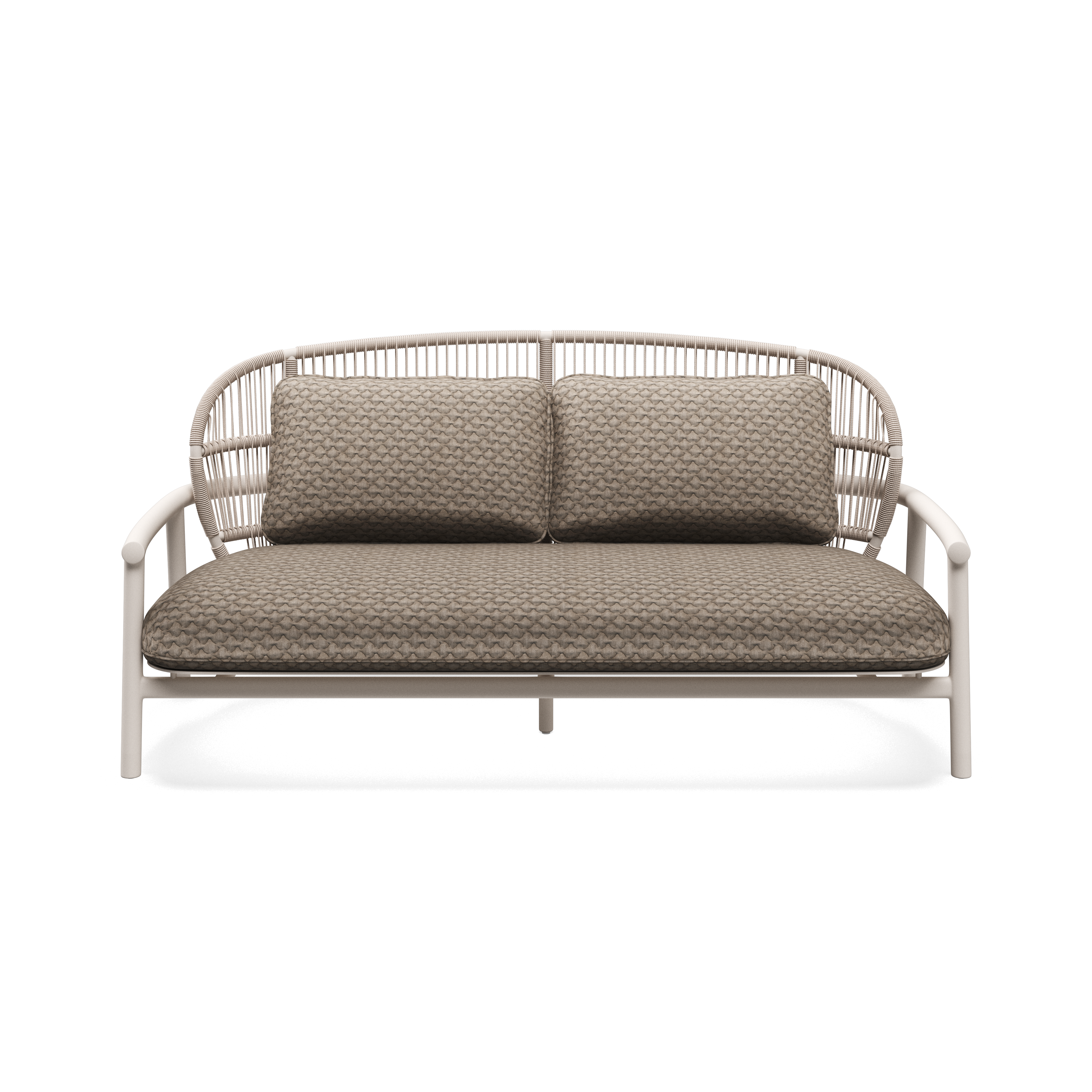 Gloster Fern low back aluminium lounge 2 zits bank.