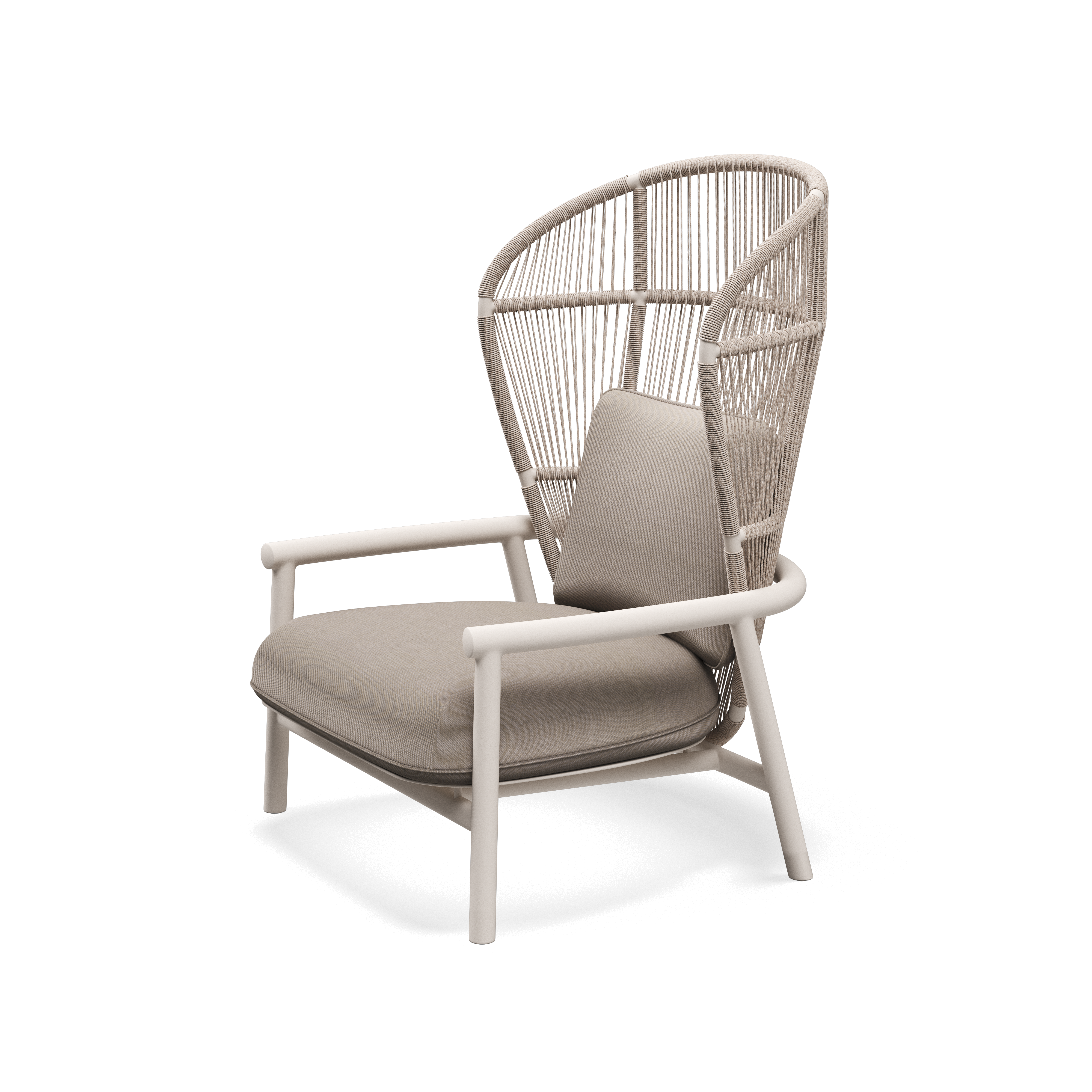 Gloster Fern high back aluminium lounge stoel