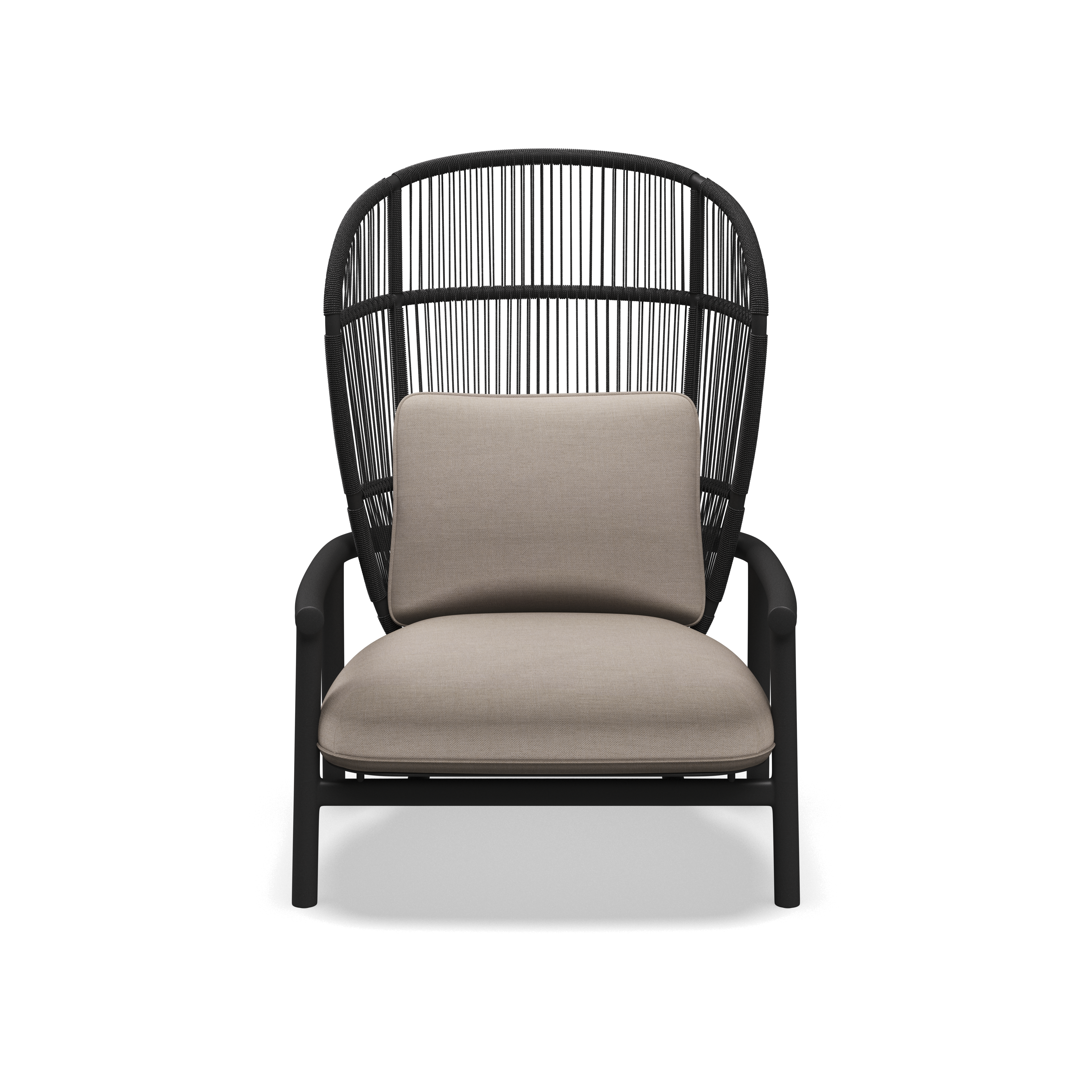 Gloster Fern high back aluminium lounge stoel