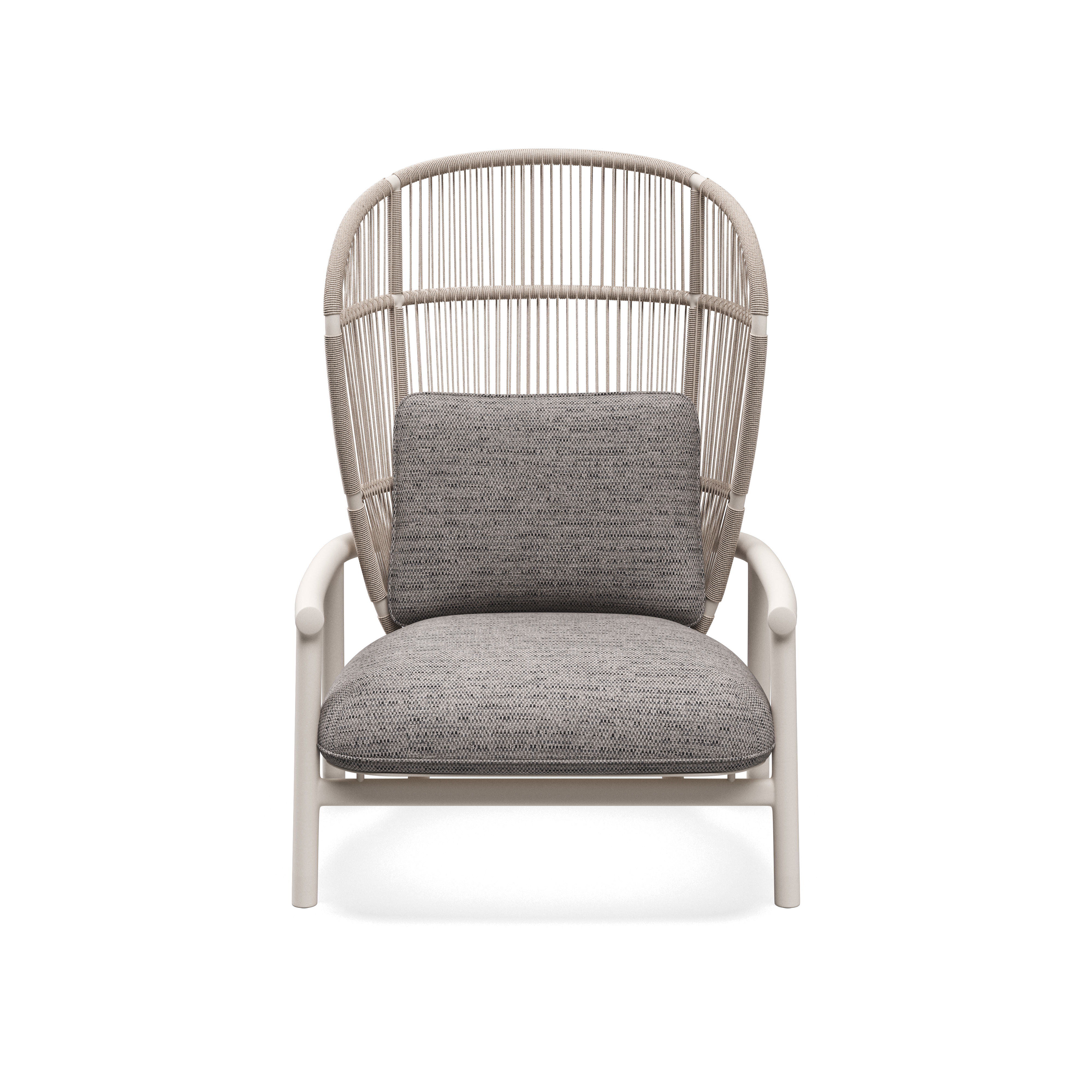 Gloster Fern high back aluminium lounge stoel