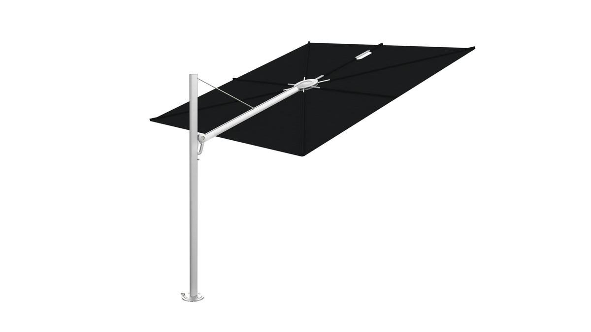 Umbrosa, Spectra zweefparasol verkrijgbaar in 5 kleuren frame en in 14 verschillende kleuren parasoldoeken.