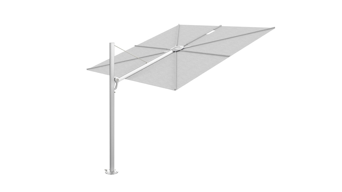 Umbrosa, Spectra zweefparasol verkrijgbaar in 5 kleuren frame en in 14 verschillende kleuren parasoldoeken.
