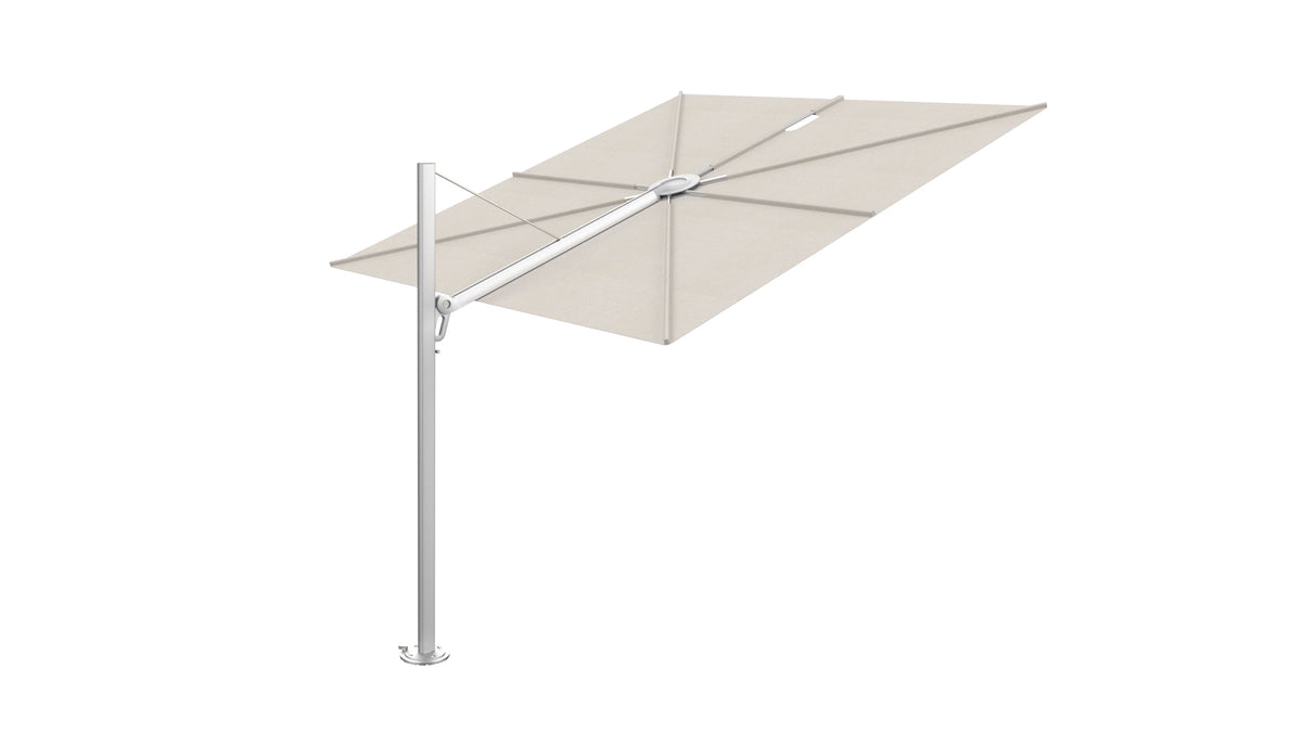 Umbrosa, Spectra zweefparasol verkrijgbaar in 5 kleuren frame en in 14 verschillende kleuren parasoldoeken.
