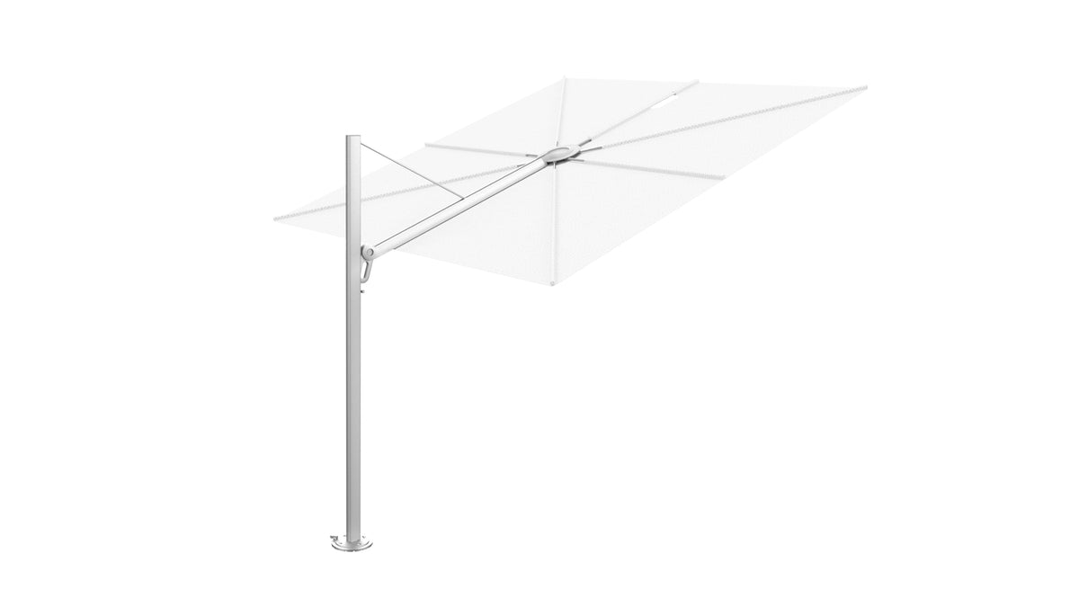 Umbrosa, Spectra zweefparasol verkrijgbaar in 5 kleuren frame en in 14 verschillende kleuren parasoldoeken.