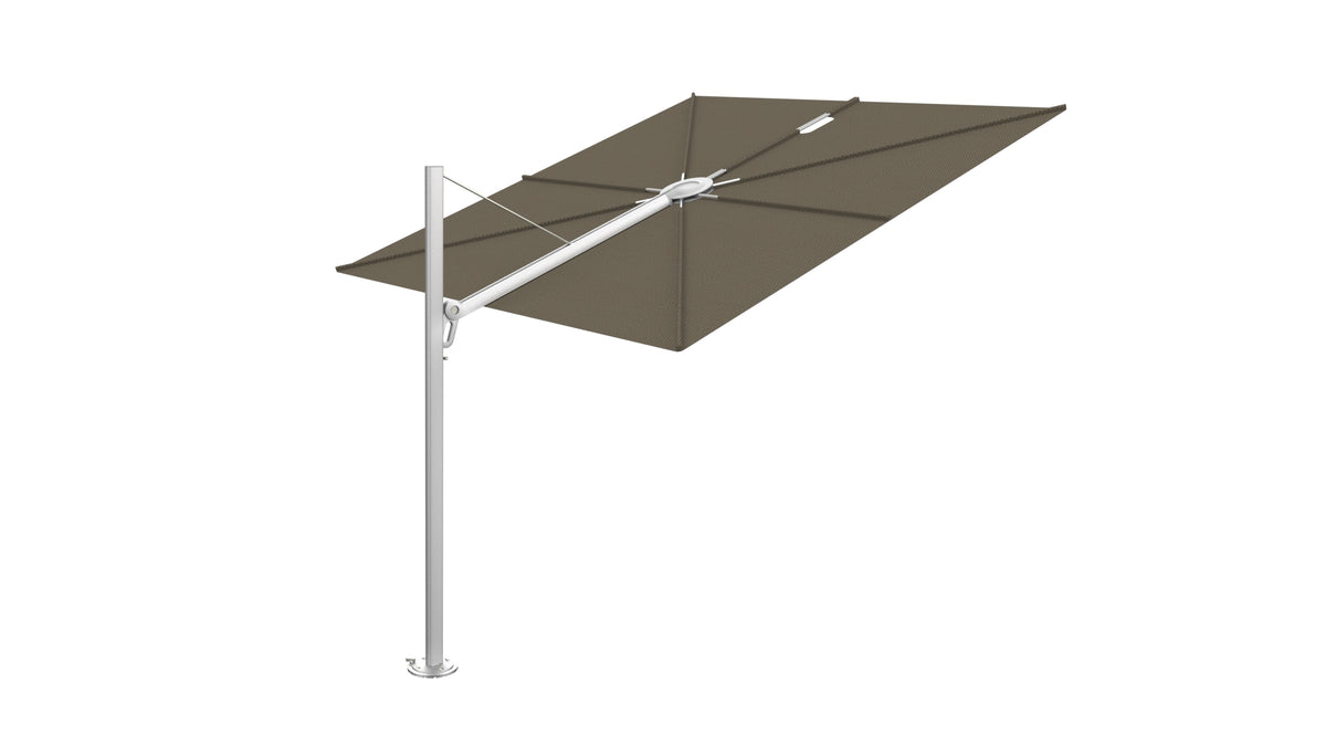 Umbrosa, Spectra zweefparasol verkrijgbaar in 5 kleuren frame en in 14 verschillende kleuren parasoldoeken.