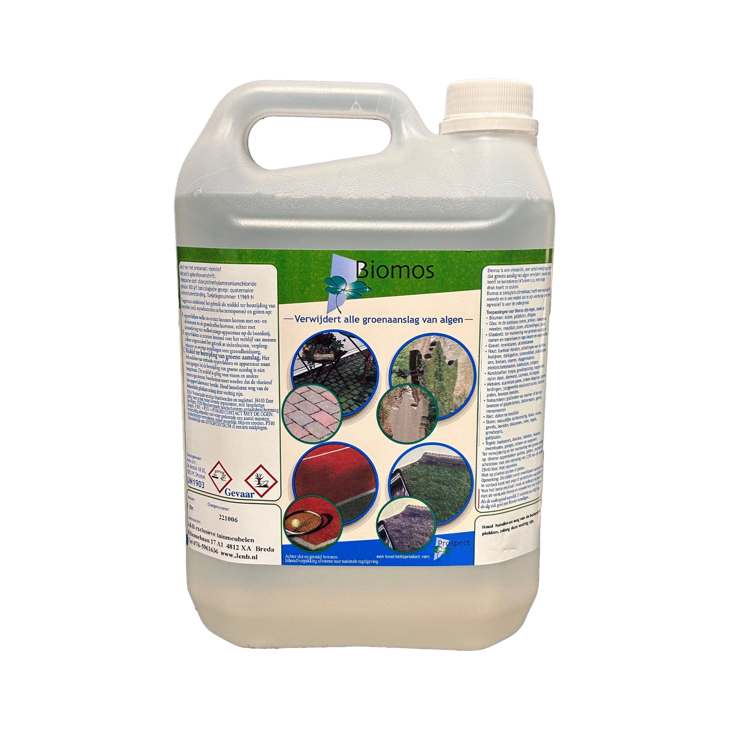 Biomos Mos bestrijding Biomos 5 Ltr algaanslag verwijderaar