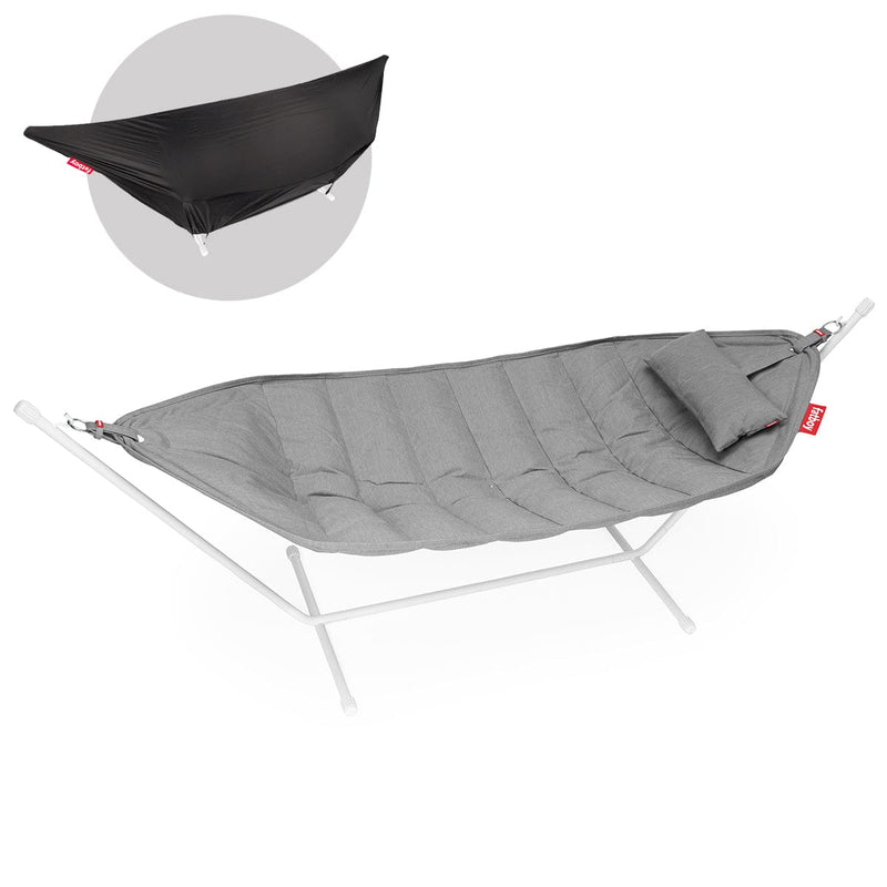 Fatboy Hangmat Rock Grey Fatboy Headdemock,SuperB deluxe hangmat + frame + hoofdkussen + cover,  Frame light grey en de hangmat is in meerdere kleuren verkrijgbaar