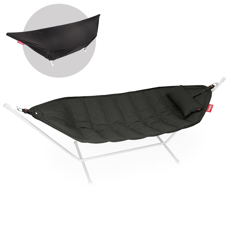 Fatboy Hangmat Thunder Grey Fatboy Headdemock,SuperB deluxe hangmat + frame + hoofdkussen + cover,  Frame light grey en de hangmat is in meerdere kleuren verkrijgbaar