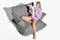 Fatboy Lounge Fatboy Sumo indoor Lounge Loveseat. Verkrijgbaar in de kleuren Limestone, Mouse Grey, Bubble Pink, Honey