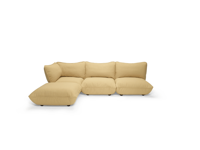 Fatboy Lounge Honey Fatboy Sumo indoor Lounge Corner Sofa large. Verkrijgbaar in de kleuren Limestone, Mouse Grey, Bubble Pink, Honey