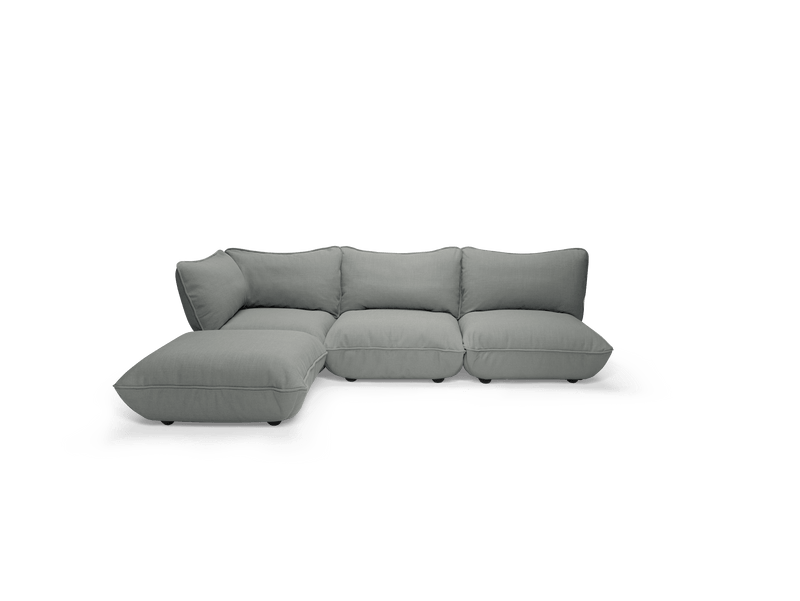 Fatboy Lounge MouseGrey Fatboy Sumo indoor Lounge Corner Sofa large. Verkrijgbaar in de kleuren Limestone, Mouse Grey, Bubble Pink, Honey