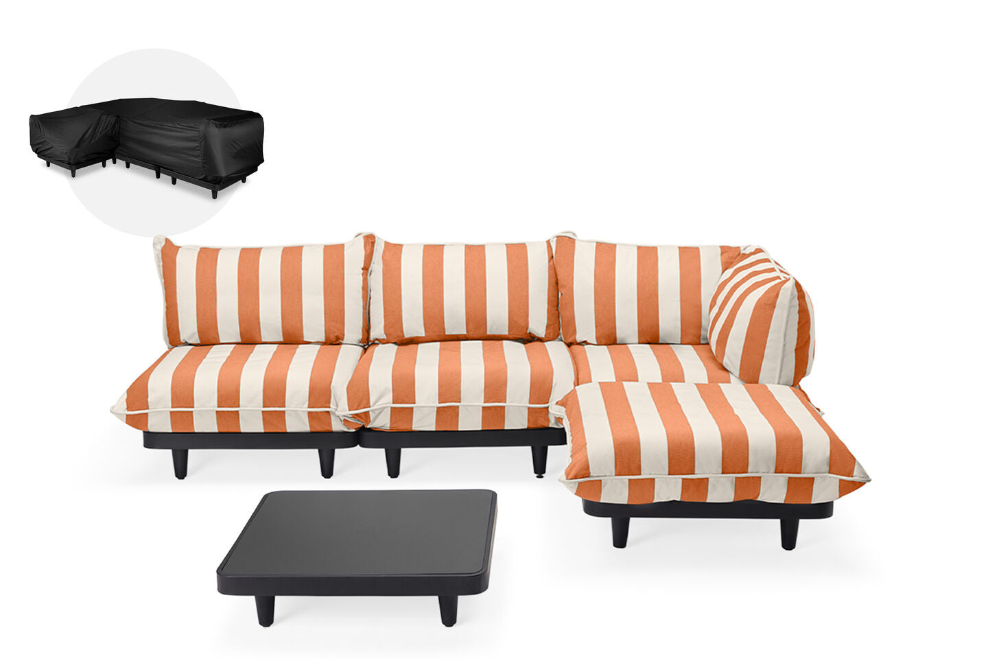 Fatboy Paletti Groot met Salontafel en afdekhoezen