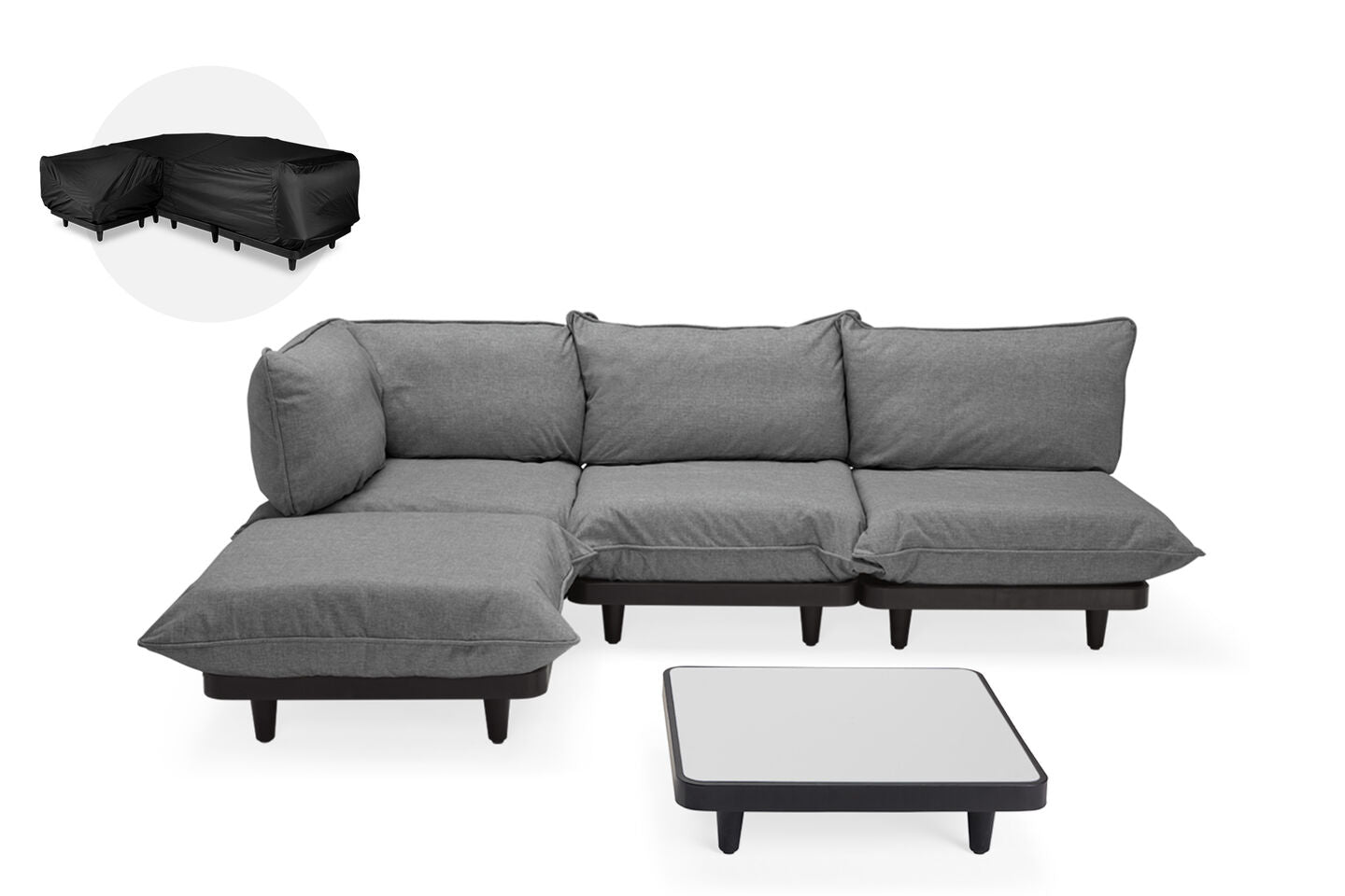 Fatboy Paletti Groot met Salontafel en afdekhoezen