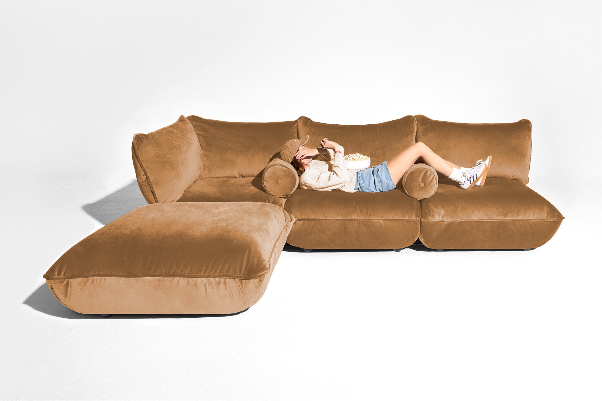 Fatboy® Sumo Velvet indoor Lounge corner Sofa. Verkrijgbaar in 3 kleuren.