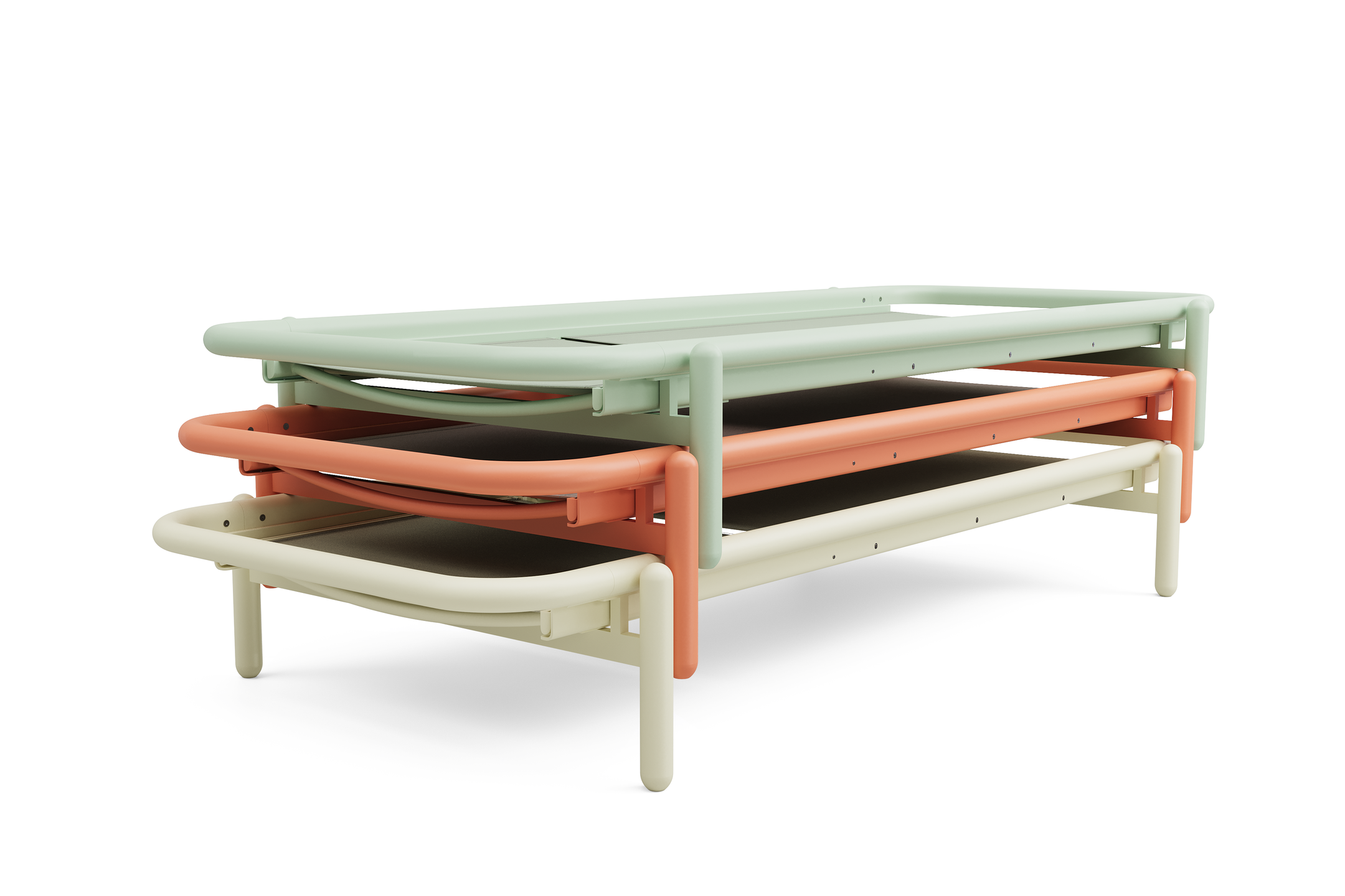 Fatboy Sunbun loungebed, Terracotta - Stripe Orange Creme