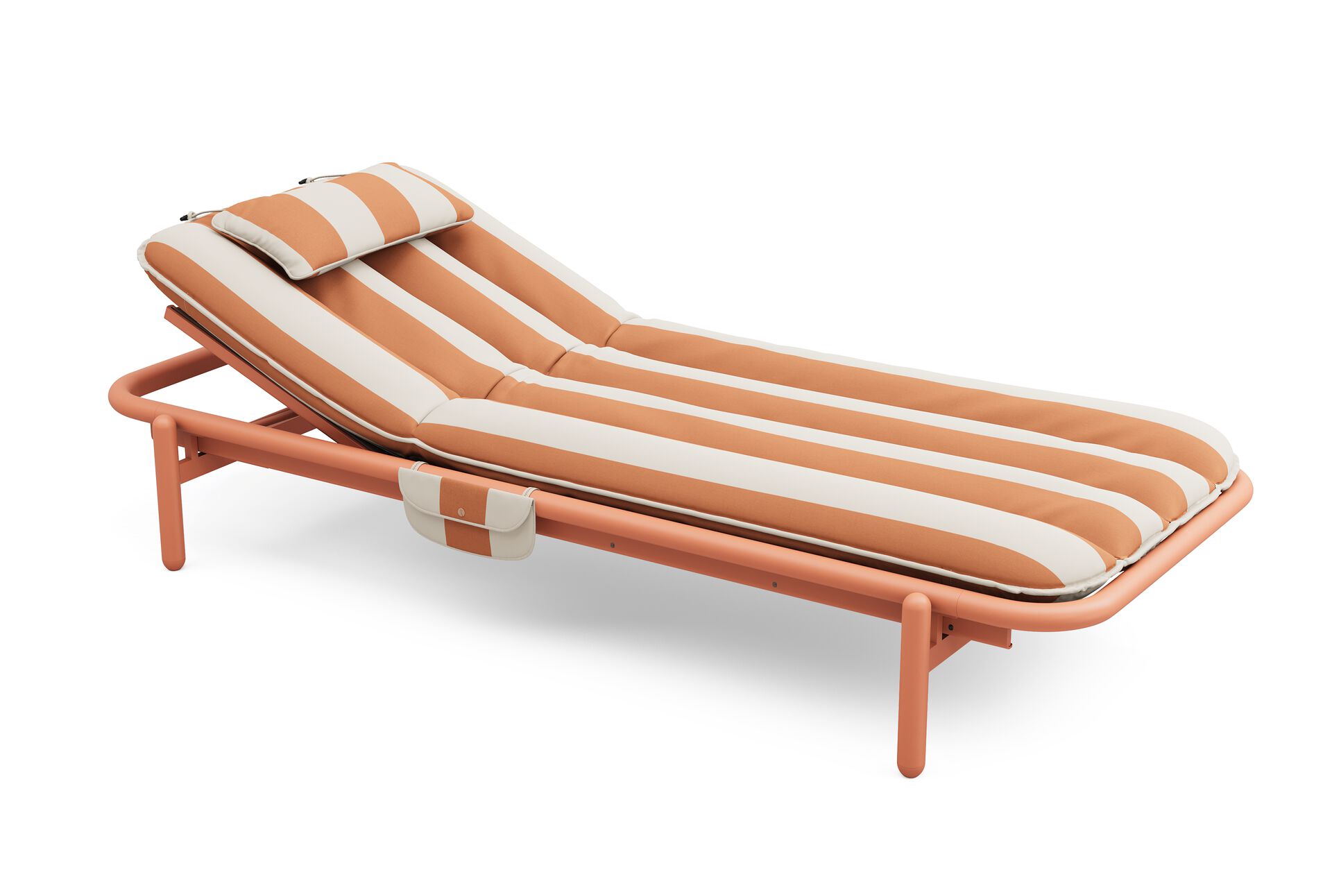 Fatboy Sunbun loungebed, Terracotta - Stripe Orange Creme