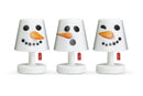 Fatboy oplaadbare lamp, Edison The Mini (set van 3 lampjes) + gratis mini Cappies XMAS snowmen