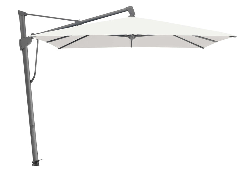 Glatz Zweefparasols Klasse 2 (100% polyester 220g/m2) / Antraciet (Ral 7016) / ø350cm Glatz Sombrano zweefparasol, in verschillende afmetingen beschikbaar, keuze uit 69 stofkleuren en twee kleuren frame's.