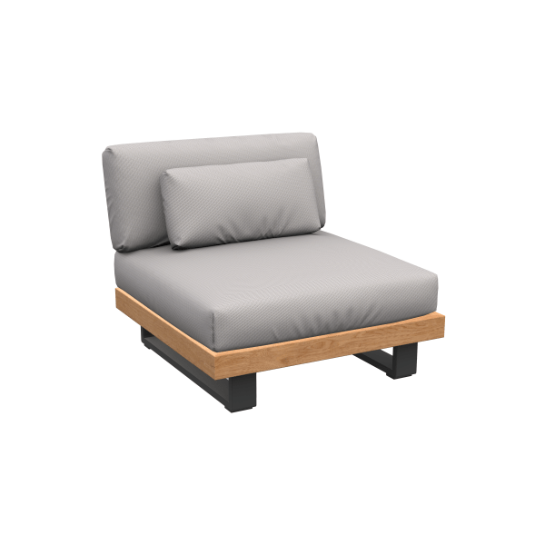 Jati & Kebon Lounge modulair kussenset zit + rug + deco - Exteria Melo Beige Jati & Kebon, Truro  1 zits loungemodule, verkrijgbaar met verschillende kleuren kussens