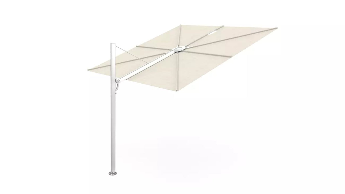 Umbrosa, Spectra zweefparasol verkrijgbaar in 5 kleuren frame en in 14 verschillende kleuren parasoldoeken.