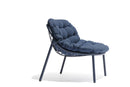 Todus Lounge stoel Stofcategorie C Todus Albus lage rug lounge stoel. Verkrijgbaar in meerdere kleuren gepoedercoat RVS frame en met meerdere kleuren kussens.