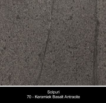 Solpuri, classic RVS tafel 100x75cm, keuze uit tafelbladen in HPL, Keramik en Dekton.