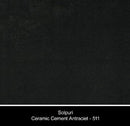 Solpuri, classic alu tafel 240x100cm, antraciet frame en keuze uit tafelbladen in HPL, Keramik of Dekton.
