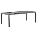 Solpuri, classic alu uitschuifbare tafel 220/280cm, antraciet frame en tafelbladen in HPL