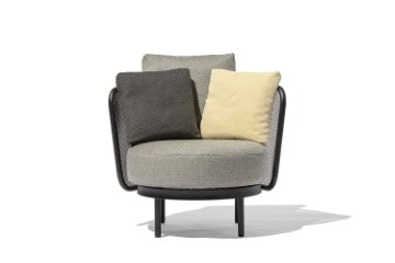 Todus Baza ronde lounge stoel ø89. Verkrijgbaar in meerdere kleuren frame's en stofferingen.