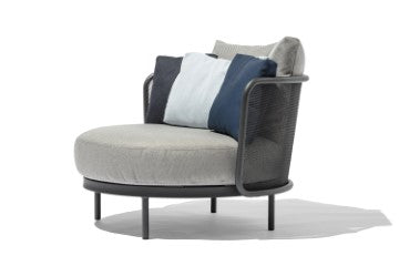 Todus Baza ronde lounge stoel ø122. Verkrijgbaar in meerdere kleuren frame's en stofferingen.