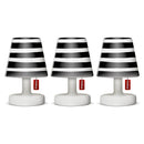Fatboy oplaadbare lamp, Edison The Mini (set van 3 lampjes) + gratis mini Cappie Mr Black Stripes (3 stuks) twv € 22,50