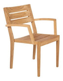 Traditional teak, Grace stapelbare stoel, gemaakt van teakhout.