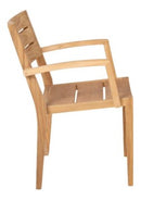 Traditional teak, Grace stapelbare stoel, gemaakt van teakhout.