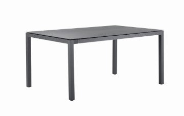 Solpuri, classic alu tafel 80x80cm, antraciet frame en keuze uit tafelbladen in HPL, Keramik en Dekton.
