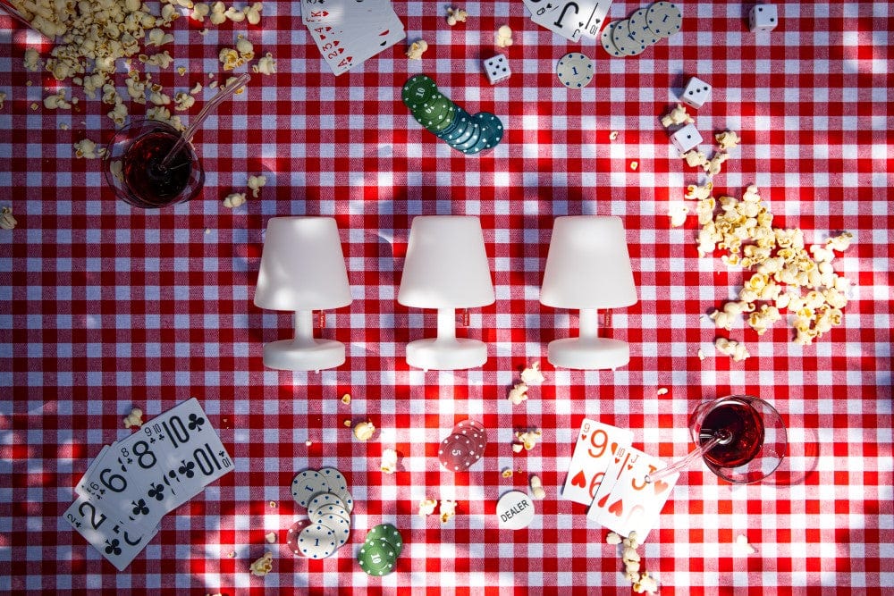 Fatboy Tafellampen Fatboy oplaadbare lamp, Edison The Mini (set van 3 lampjes) + gratis mini Cappie Mr Black Stripes (3 stuks) twv € 22,50