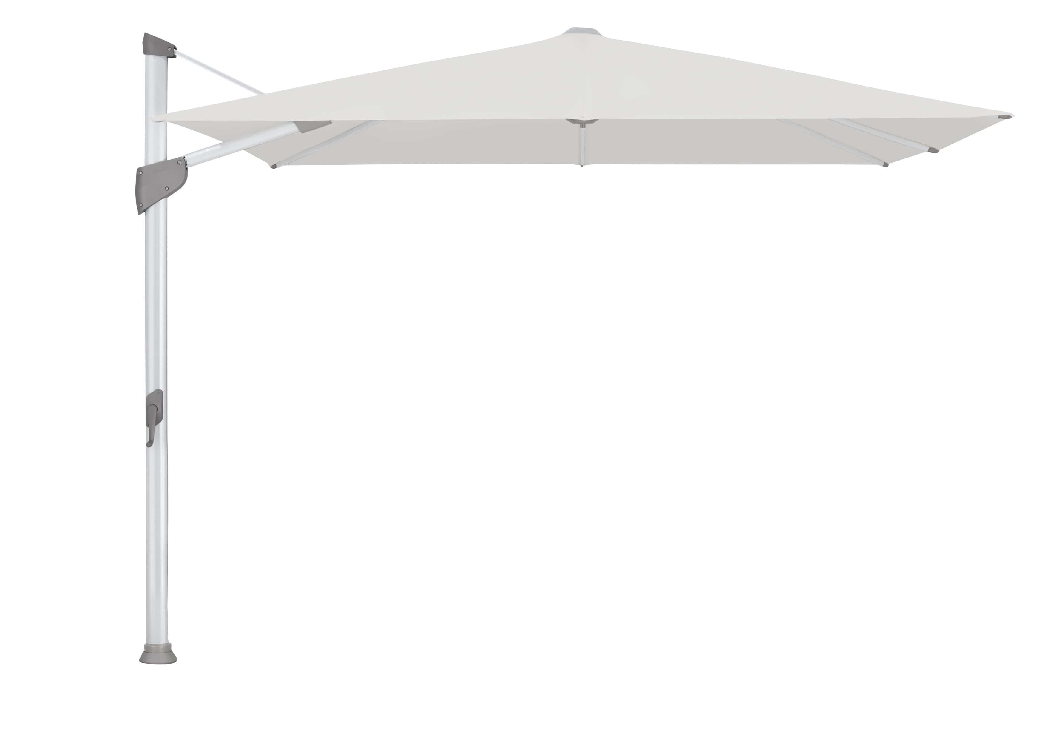 Glatz Zweefparasols Alu Natuur / 300x300cm / Klasse 4 (100% polyester 250g/m2) Glatz Fortano zweefparasol, in verschillende afmetingen beschikbaar, Keuze uit 67 stofkleuren.