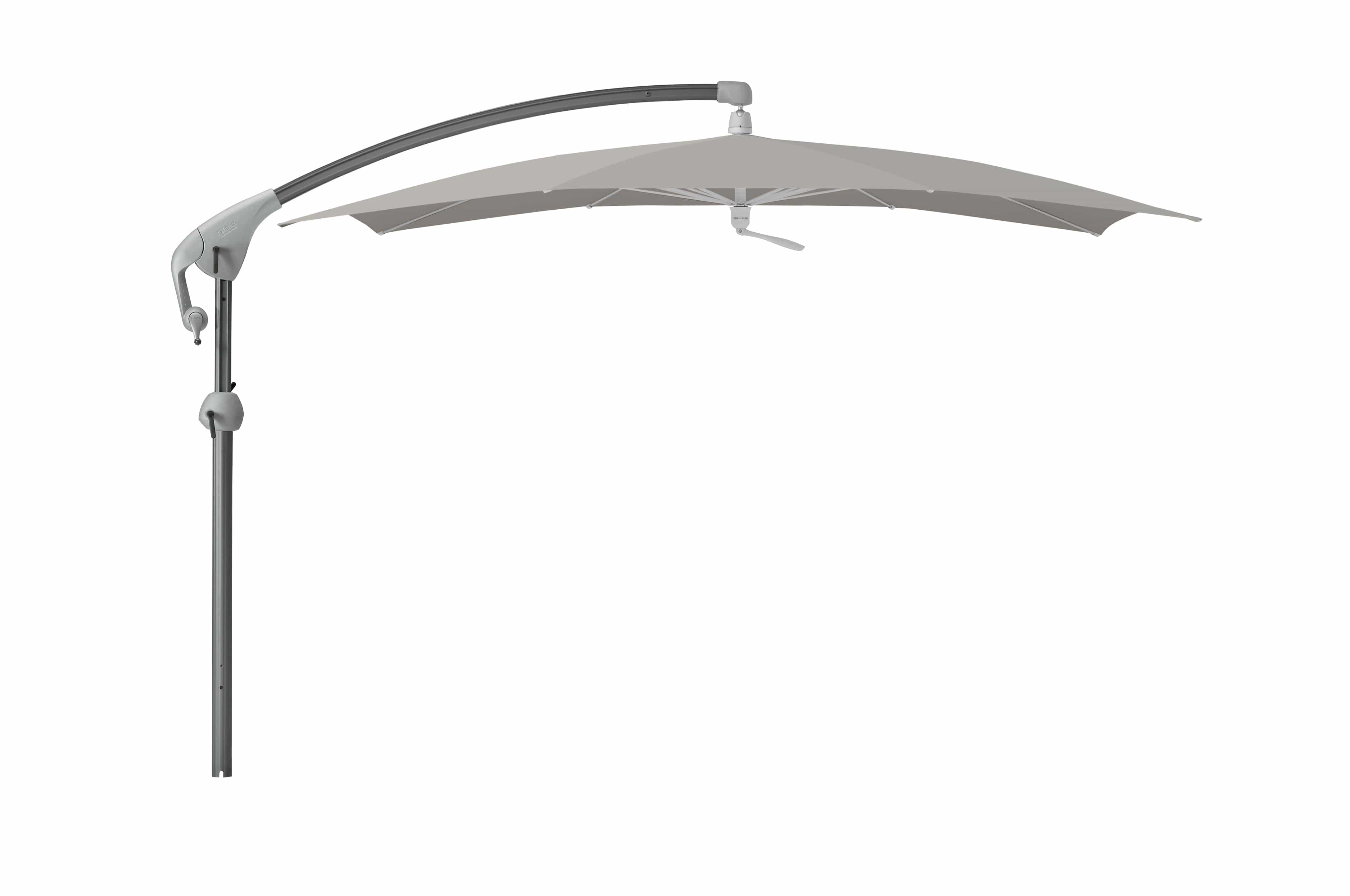 Glatz Zweefparasols Steel 558 Glatz Pendalex P+ zweefparasol, in hoogte verstelbaar, kantelbaar, afmeting 285x230cm rechthoekig, Keuze uit 56 stofkleuren.