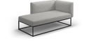 Gloster Lounge modulair Gloster Maya lounge linker/rechter chaise longue module, verkrijgbaar in 3 verschillende soorten stofferingen en een hele range aan kleuren.