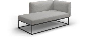 Gloster Lounge modulair Gloster Maya lounge linker/rechter chaise longue module, verkrijgbaar in 3 verschillende soorten stofferingen en een hele range aan kleuren.
