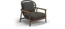Gloster Lounge stoel Gloster Fern low back lounge chair, verkrijgbaar in 3 verschillende soorten stofferingen en een hele range aan kleuren.