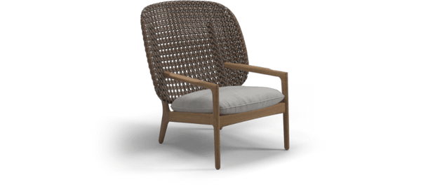 Gloster Lounge stoel Gloster Kay high back lounge chair, verkrijgbaar in 3 verschillende soorten stofferingen en een hele range aan kleuren.