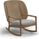 Gloster Lounge stoel Gloster Kay high back rocking chair, verkrijgbaar in 3 verschillende soorten stofferingen en een hele range aan kleuren.