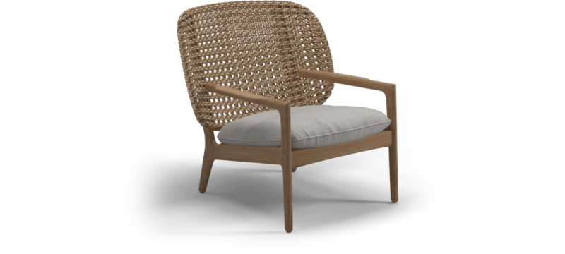 Gloster Lounge stoel Gloster Kay low back lounge chair, verkrijgbaar in 3 verschillende soorten stofferingen en een hele range aan kleuren.