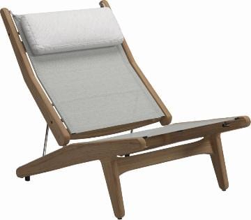 Gloster Verstelbare loungestoel Teak frame/Seagull sling Gloster Bay teakhouten verstelbare loungestoel, verkrijgbaar in drie kleuren