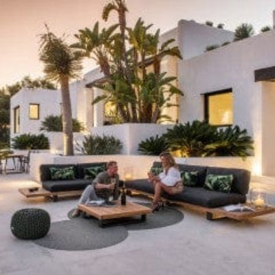 Jati & Kebon Lounge modulair Jati & Kebon, Truro 3 zits loungemodule, verkrijgbaar met verschillende kleuren kussens