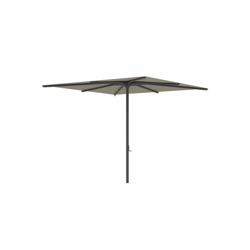 Royal Botania Aluminium stokparasols 275x275cm / Gepoedercoat aluminium antraciet / Capppuccino Royal Botania Parasol Bloom 275x275 cm